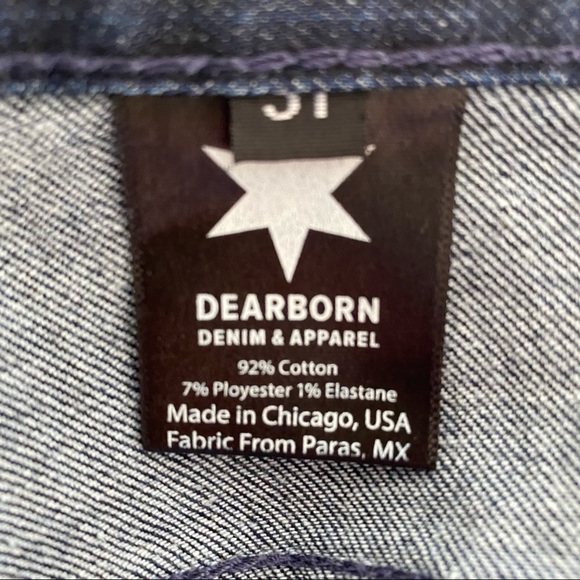Dearborn Denim Distressed Dark Navy Stretch Jeans Size 31x29 - Picture 6 of 15